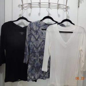 Daisy Fuentes My Favorite Basic T, XL, LOT of 3